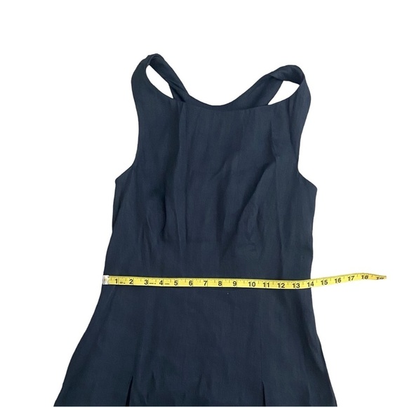 M.M.Lafleur Midi Navy Blue Racerback Twist Strap Dress Flowy Structured Size 4 - Picture 8 of 8